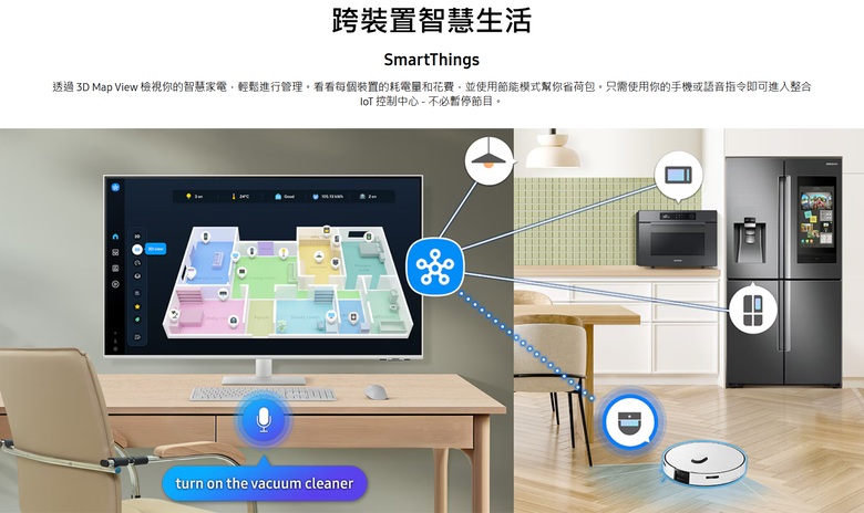 點我看大圖 【開箱|心得】4K智慧聯網,移動式螢幕除了看影片還可以打手遊?|Samsung S43FM703UC