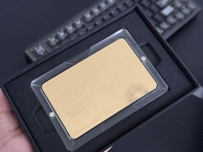 【開箱】24K鍍金aka尊爵不凡版敗家之眼｜ROG 20週年限定版鍵鼠組+鍵帽