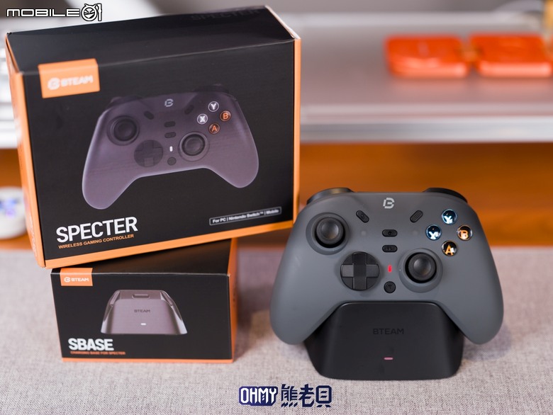 雙按鈕配置、多平台通用 Bteam Specter 沛影 無線遊戲手把