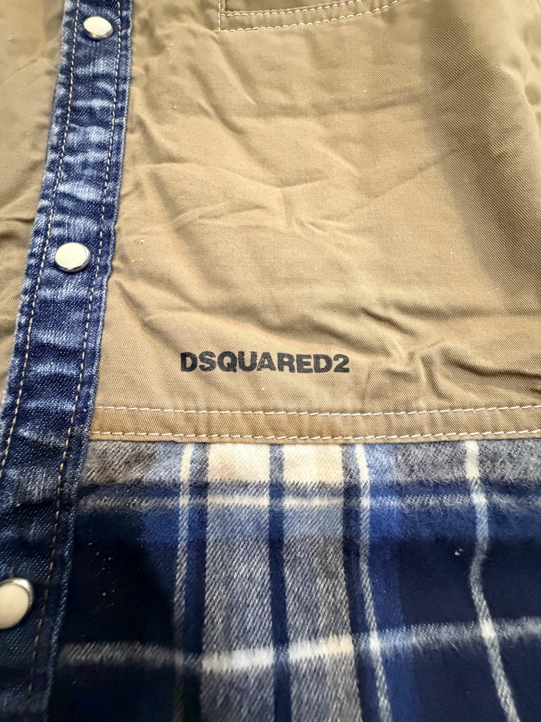 「開箱」DSQUARED2異材質拼接襯衫