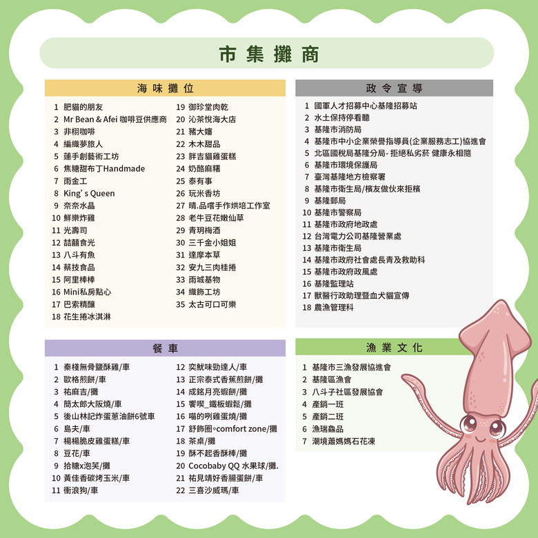 明天在八斗子觀光漁港有基隆鎖管季耶🦑