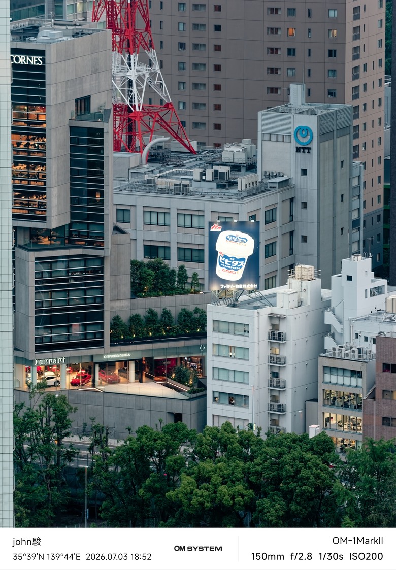 再看一次東京第一日(清澄庭園、藍瓶咖啡、OMSYSTEM PLAZA、炸牛排元村、東京鐵塔)(OM SYSTEM OM-1II、OM-3、OM-5II、TG-7)