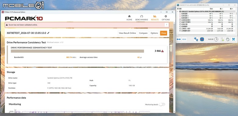 Sandisk Optimus GX Pro 8100／850X 固態硬碟實測 回歸本家後的重新出發之作