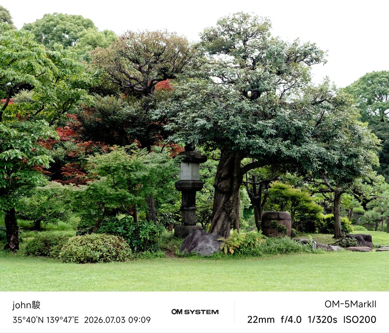 再看一次東京第一日(清澄庭園、藍瓶咖啡、OMSYSTEM PLAZA、炸牛排元村、東京鐵塔)(OM SYSTEM OM-1II、OM-3、OM-5II、TG-7)