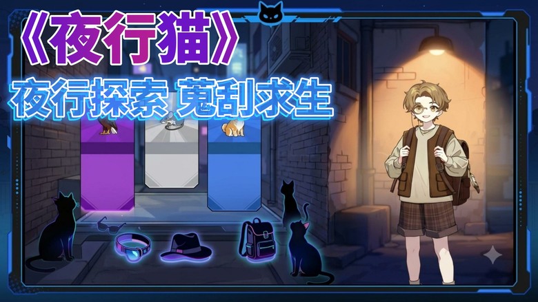 《夜行猫》7月19日更新 融合搜打撤、策略構築與動物夥伴養成 帶來全新的冒險體驗 | 每一次出發都是隨機地圖與事件 返回基地後還能升級能力 輕鬆上手、重玩性超高 展開屬於你的夜間生存冒險