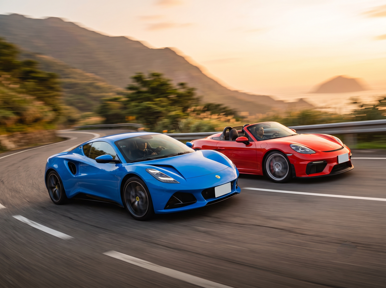 開帥 vs 開心：Porsche 718 Spyder PDK 全方位對決 Lotus Emira 2.0T