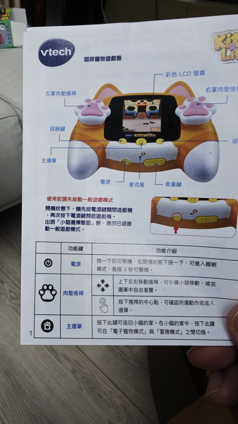 女兒的生日禮物(之二) - vtech Be The Cat 貓咪寵物互動遊戲機 -