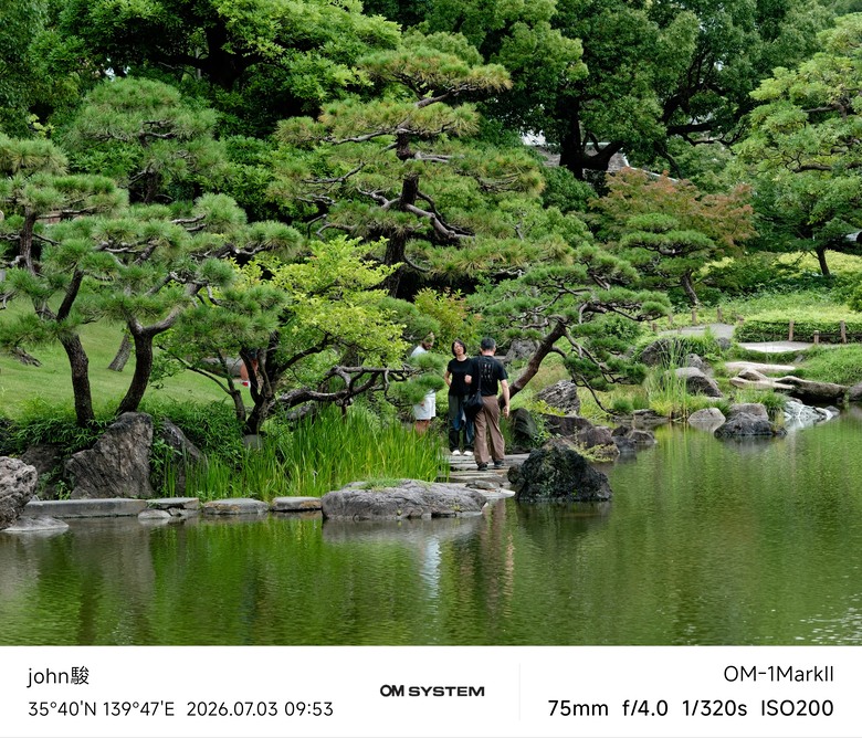 再看一次東京第一日(清澄庭園、藍瓶咖啡、OMSYSTEM PLAZA、炸牛排元村、東京鐵塔)(OM SYSTEM OM-1II、OM-3、OM-5II、TG-7)