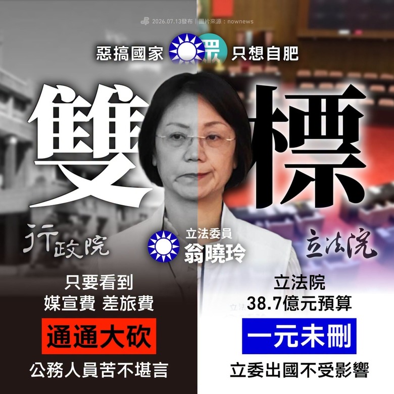 雙標！請藍白別再惡搞國家、自肥自己！