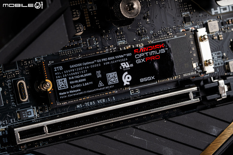 Sandisk Optimus GX Pro 8100／850X 固態硬碟實測 回歸本家後的重新出發之作