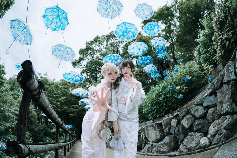 楊谷寺繡球花 - 和服雙女子漫遊 Kyoto