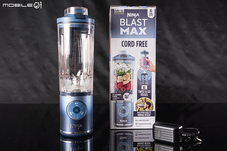 Ninja Blast Max 無線調理機｜650ml 大容量、無線碎冰，果昔走到哪打到哪