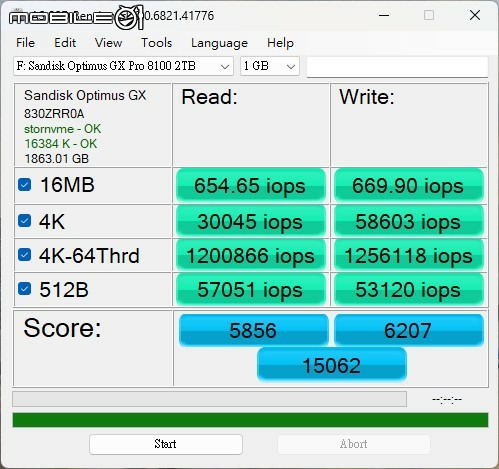 Sandisk Optimus GX Pro 8100／850X 固態硬碟實測 回歸本家後的重新出發之作