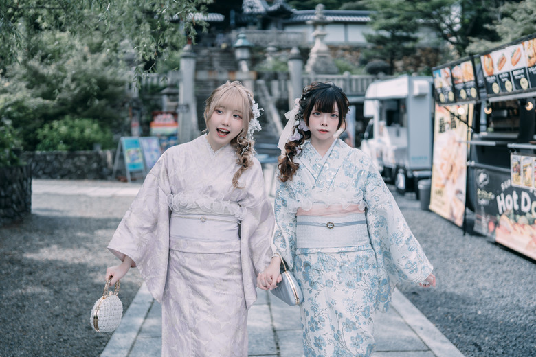 楊谷寺繡球花 - 和服雙女子漫遊 Kyoto