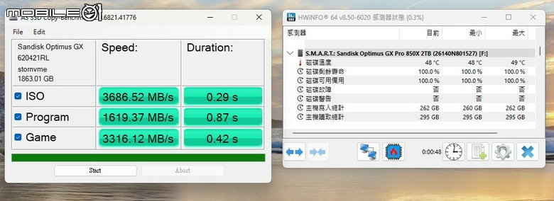 Sandisk Optimus GX Pro 8100／850X 固態硬碟實測 回歸本家後的重新出發之作