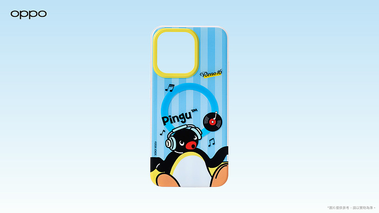 OPPO Reno16 系列攜手《Pingu 企鵝家族》 限量聯名周邊 8/1 療癒登場