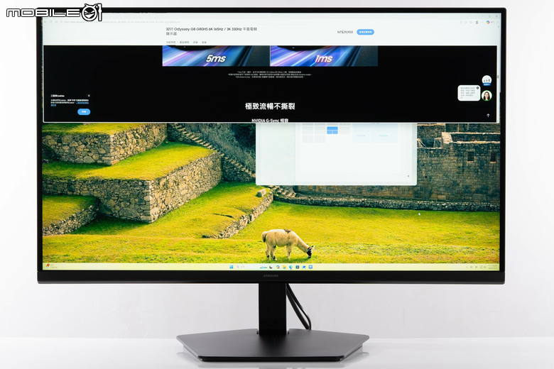 三星 Odyssey G8 G80HS 6K 電競螢幕開箱體驗 超高解析度／高更新率設定帶來至高遊戲體驗