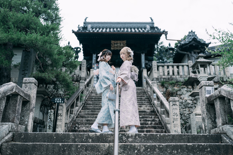 楊谷寺繡球花 - 和服雙女子漫遊 Kyoto