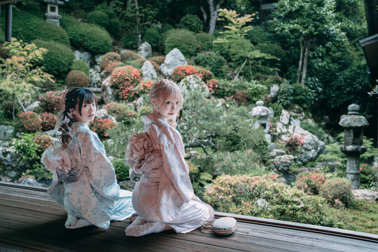 楊谷寺繡球花 - 和服雙女子漫遊 Kyoto