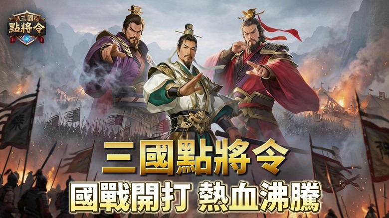 《三國點將令：小兵成王》7月1日更新 熱血三國策略 SLG 卡牌手遊 | 結合豎版操作、卡牌養成與國戰玩法 單手輕鬆操控 | 招募三國名將、搭配兵種剋制與陣容策略 攻城掠地、聯盟爭霸、逐鹿洛陽
