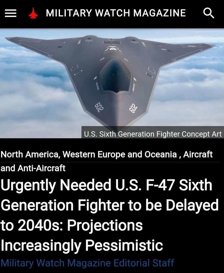 官宣！美國六代機F-47將於2040年代服役
