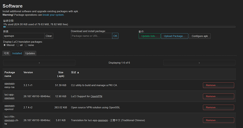 OpenWrt 建置 OpenVPN