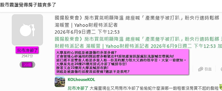 Lesson房市亂象叢生最不可取的就屬這種唯恐天下不亂