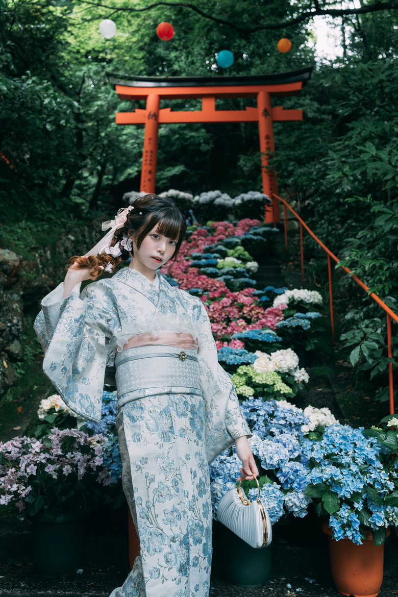 楊谷寺繡球花 - 和服雙女子漫遊 Kyoto