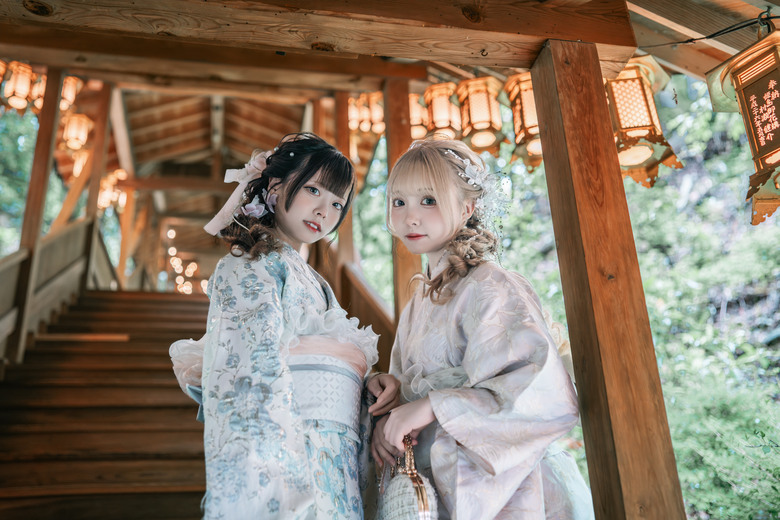 楊谷寺繡球花 - 和服雙女子漫遊 Kyoto