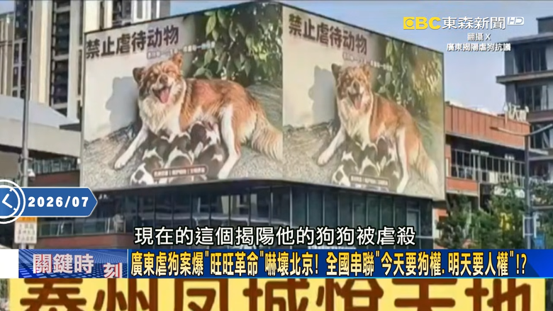 廣東虐狗案爆「旺旺革命」嚇壞北京！ 全國串聯「今天要狗權、明天要人權」