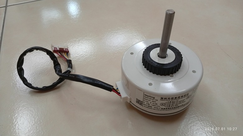 聲寶冷氣 AU-QB22D 室內機 E6 故障碼 , DIY 更換馬達記錄 !