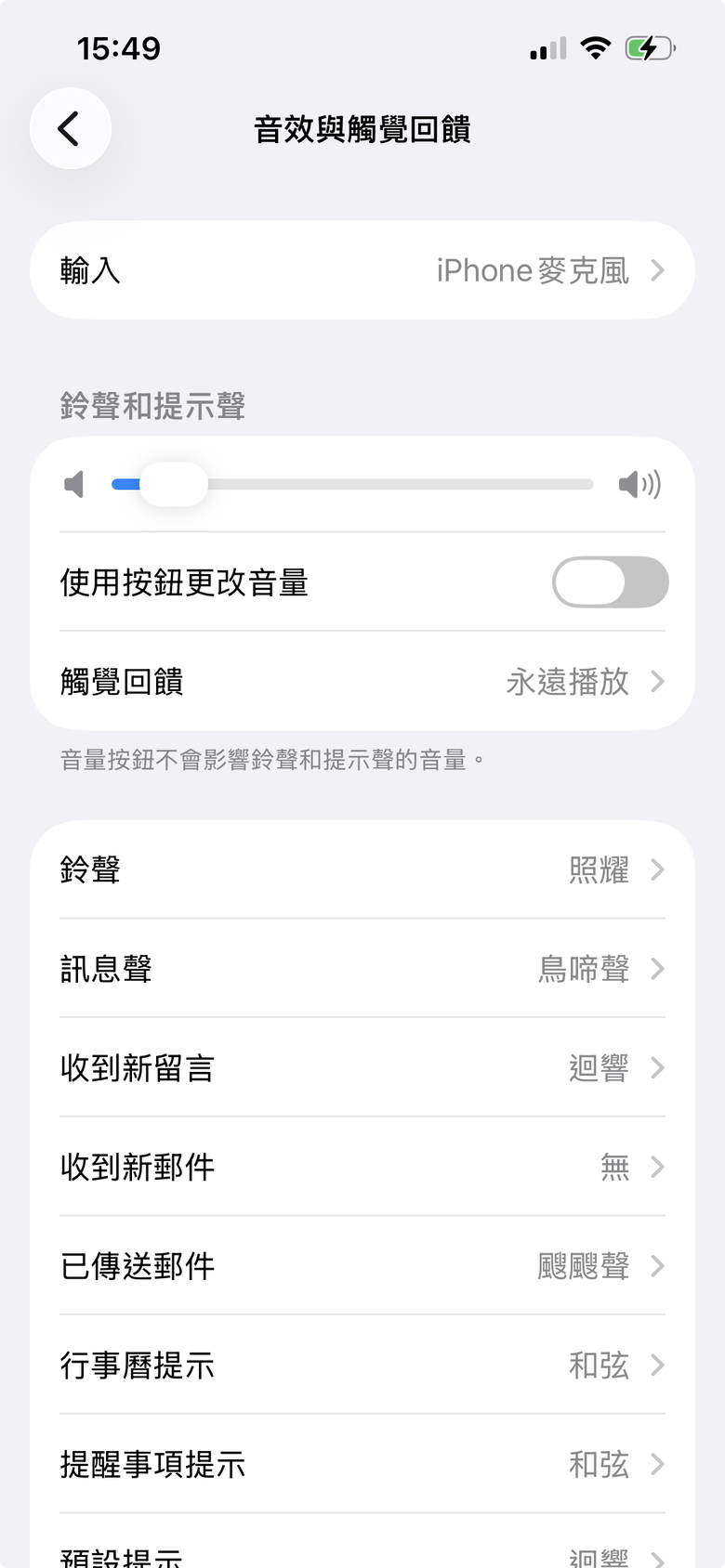 聲音突然變小聲