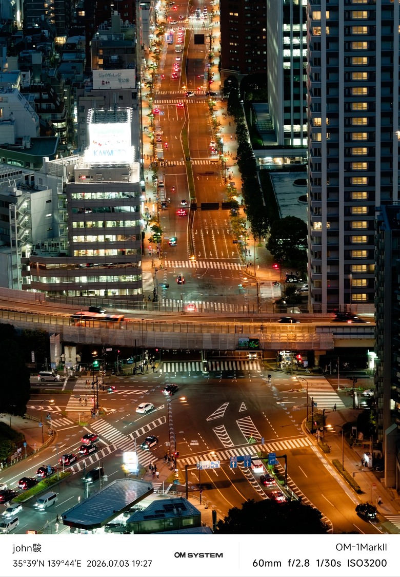 再看一次東京第一日(清澄庭園、藍瓶咖啡、OMSYSTEM PLAZA、炸牛排元村、東京鐵塔)(OM SYSTEM OM-1II、OM-3、OM-5II、TG-7)
