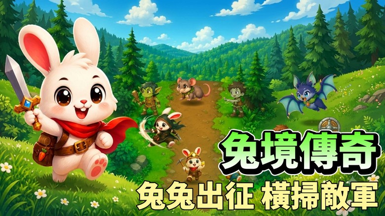 《兔境傳奇 - 放置RPG冒險》7月26日更新 奇幻兔子RPG登場 率領兔子英雄小隊深入詛咒地牢 | 自由招募英雄、升星養成 搭配怒氣終極奧義 用策略而非運氣征服每場戰鬥