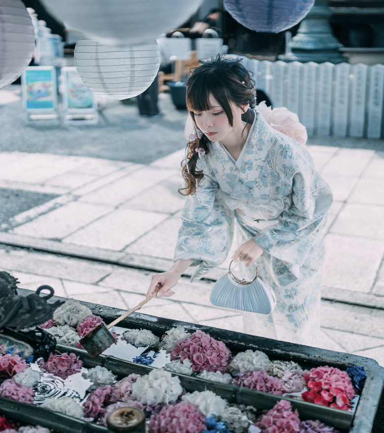 楊谷寺繡球花 - 和服雙女子漫遊 Kyoto