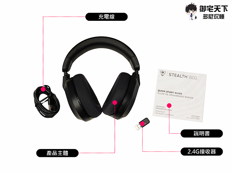 點我看大圖 開箱|Turtle Beach® Stealth™ 600 GEN 3 無線多平台電競耳機 - 50mm 大單體之作,跨平台雙模無線且有 80 小時超長續航!