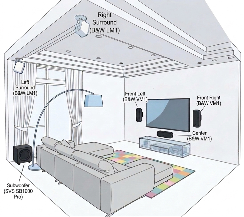 點我看大圖 Sony STR-AN1000 設定與喇叭搭配建議?有線無線混搭?