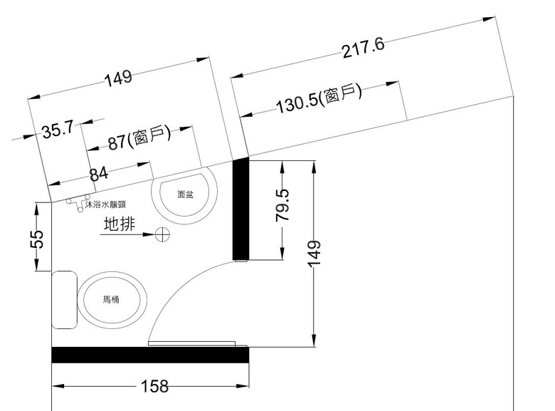 斜面牆衛浴改造請益