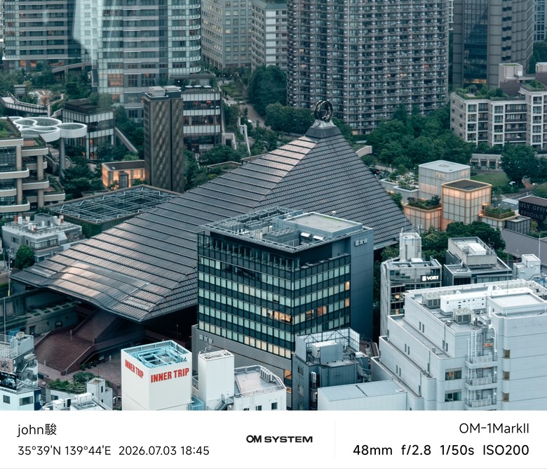 再看一次東京第一日(清澄庭園、藍瓶咖啡、OMSYSTEM PLAZA、炸牛排元村、東京鐵塔)(OM SYSTEM OM-1II、OM-3、OM-5II、TG-7)