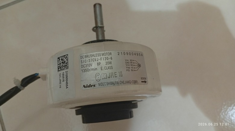 聲寶冷氣 AU-QB22D 室內機 E6 故障碼 , DIY 更換馬達記錄 !