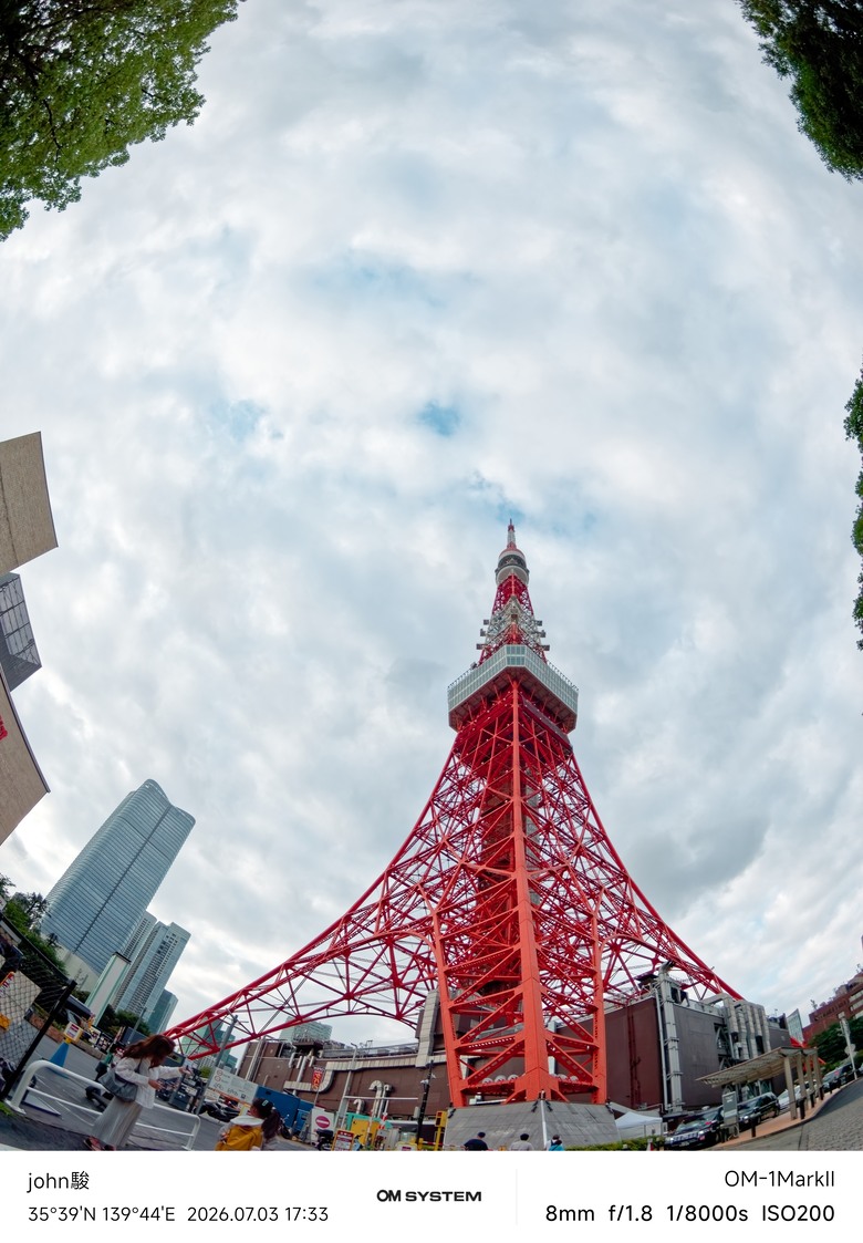 再看一次東京第一日(清澄庭園、藍瓶咖啡、OMSYSTEM PLAZA、炸牛排元村、東京鐵塔)(OM SYSTEM OM-1II、OM-3、OM-5II、TG-7)