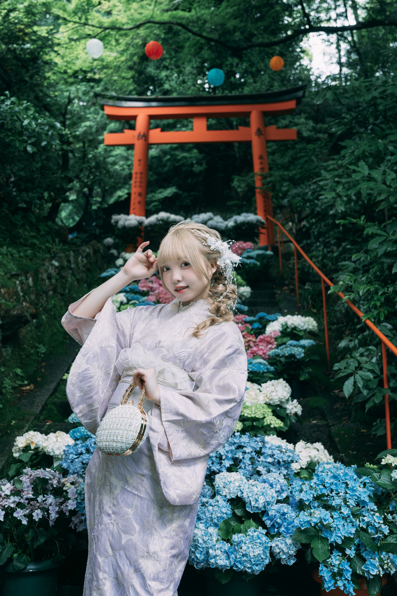 楊谷寺繡球花 - 和服雙女子漫遊 Kyoto