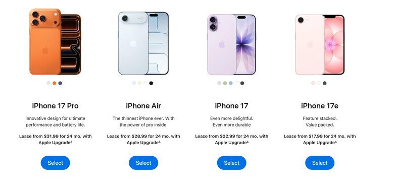 蘋果在美推出 Apple Upgrade 月租裝置方案 每月 11.99 美元起就可擁有最新蘋果產品