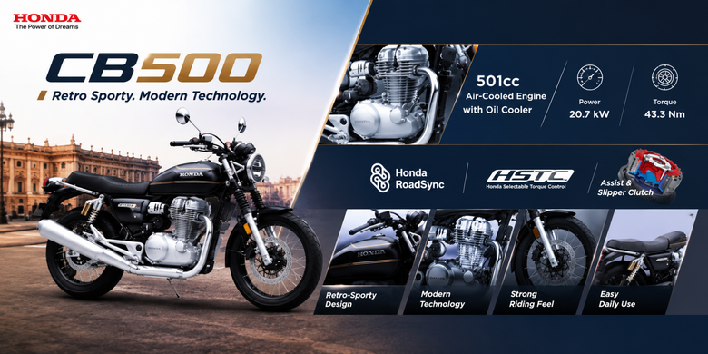 Honda CB500 印度發表，動力更大味道更足，傳奇四缸 Honda CB400 SUPER FOUR E-Clutch 日本發表！