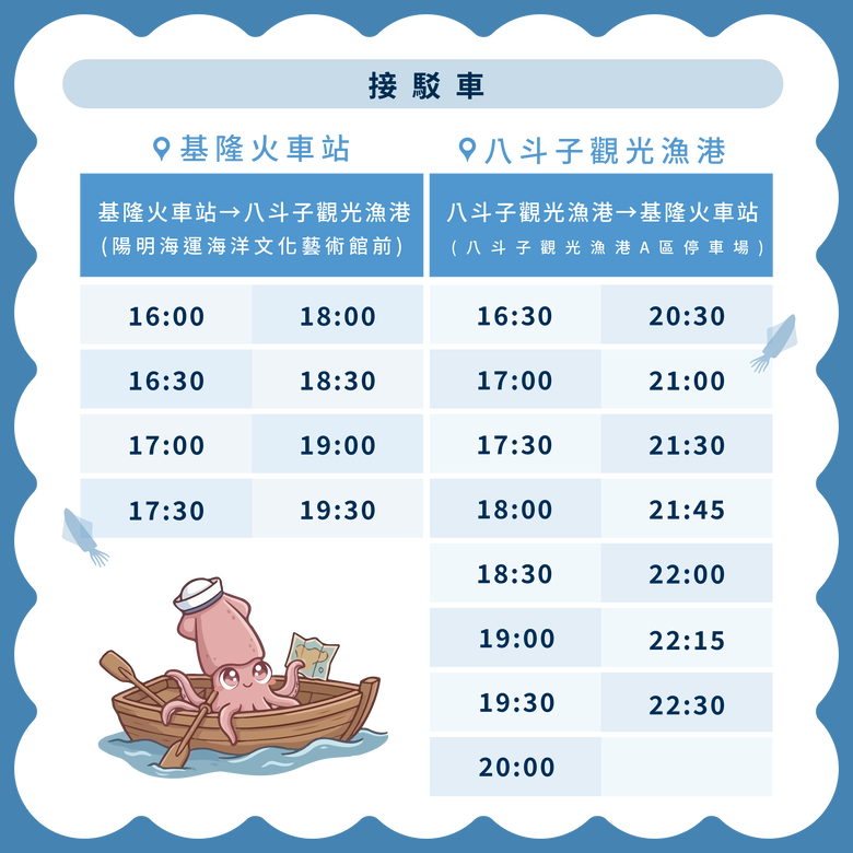 明天在八斗子觀光漁港有基隆鎖管季耶🦑