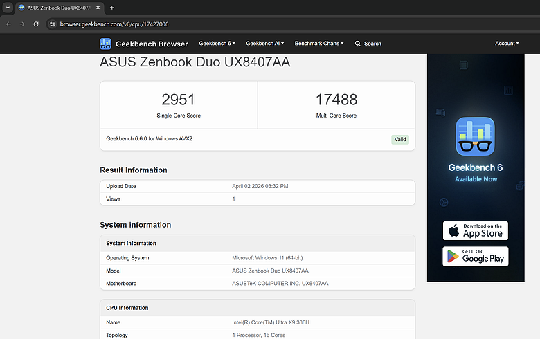 點我看大圖 ASUS ZenBook Duo摺疊雙螢幕搭載Intel X9 388H開箱深度解析