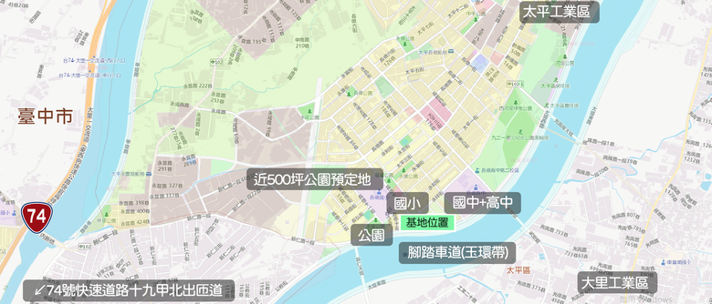 點我看大圖 🌟 太平【2~4房新案】美式生活 2房平車免千萬!? 美式生活 河岸首排 無限棟距 公設齊全 小資置產首購宅 空拍分享