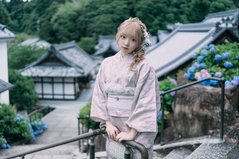楊谷寺繡球花 - 和服雙女子漫遊 Kyoto