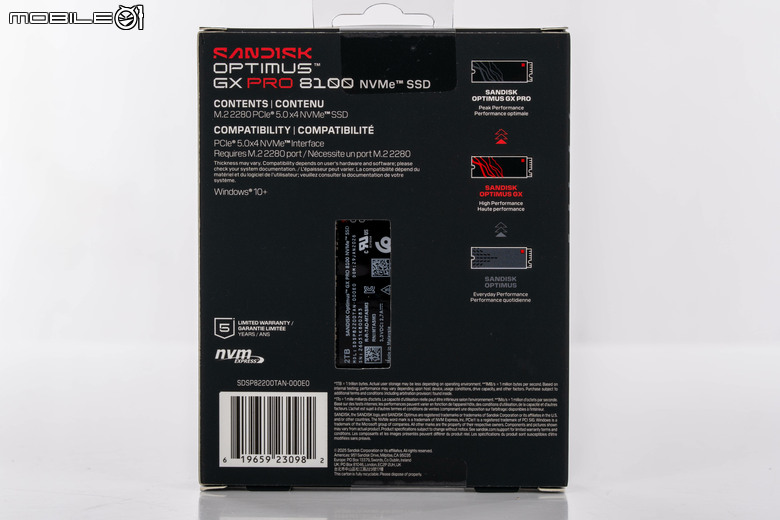 Sandisk Optimus GX Pro 8100／850X 固態硬碟實測 回歸本家後的重新出發之作