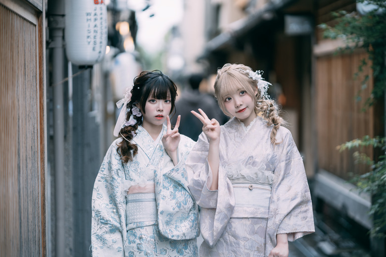 楊谷寺繡球花 - 和服雙女子漫遊 Kyoto